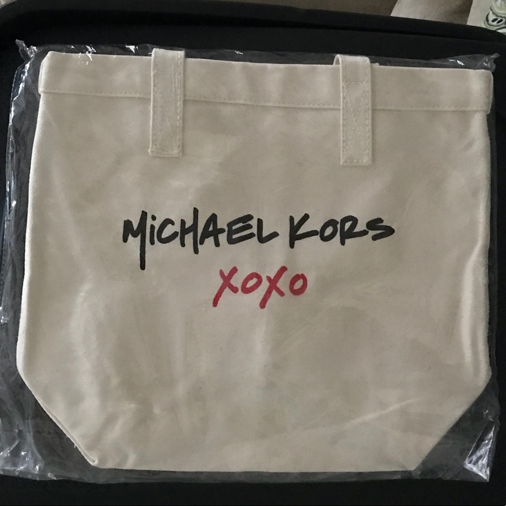 Michael Kors canvas tote bag